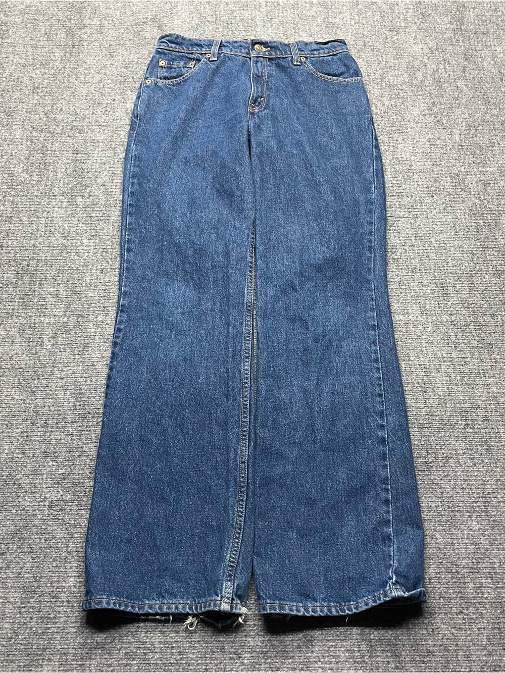 VTG Levis Jeans Womens 8 REG (30x31) Blue 519 Flare Low Rise Distressed 90s Y2K